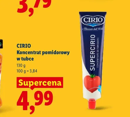 Koncentrat pomidorowy w tubce Cirio promocja w Lidl