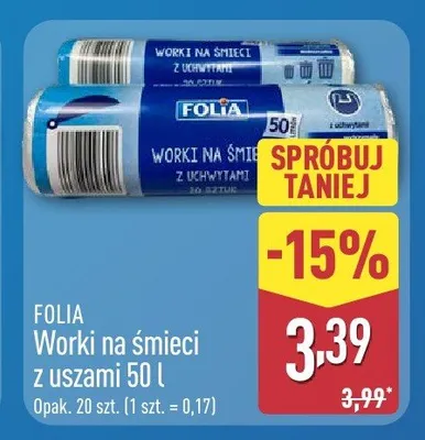 Worki na śmieci z uszami promocja w Aldi