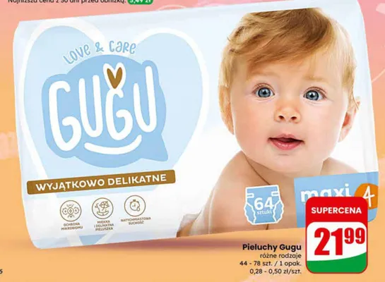 Pieluchy różne rodzaje promocja w Dino