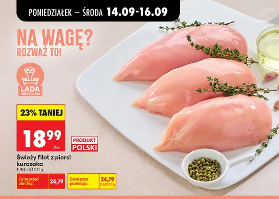 Świeży filet z piersi kurczaka promocja w Biedronka