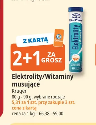 Witaminy musujące Krüger promocja w Leclerc