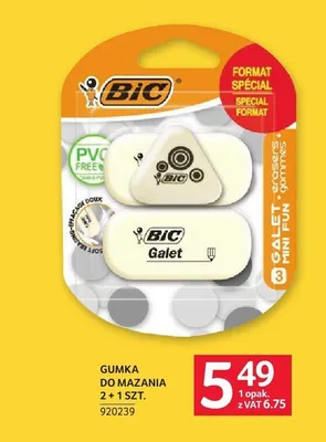 Gumka do mazania BIC Galet 3-pak promocja w Selgros