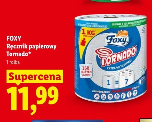 Ręcznik papierowy Foxy Tornado promocja w Lidl