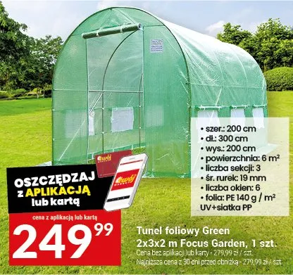 Tunel foliowy Green 2x3x2m promocja w Twój Market