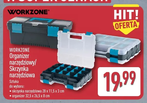 Skrzynka narzędziowa 28x11,5x3 cm Workzone promocja w Aldi