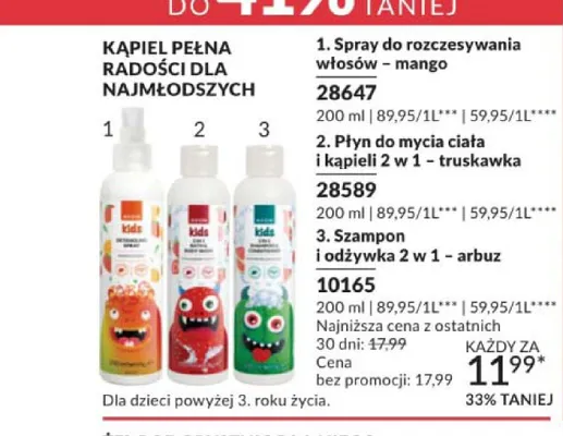 Płyn do mycia ciała i kąpieli 2 w 1 Avon Kids truskawka promocja w AVON
