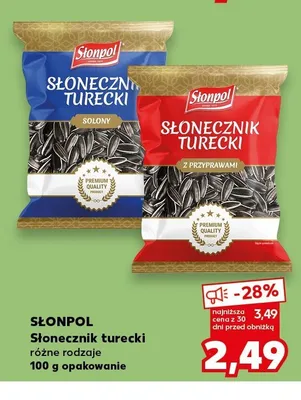 Słonecznik turecki solony Słonpol promocja w Kaufland