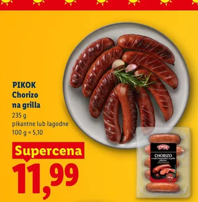 Chorizo na grilla Pikok pikantne promocja w Lidl