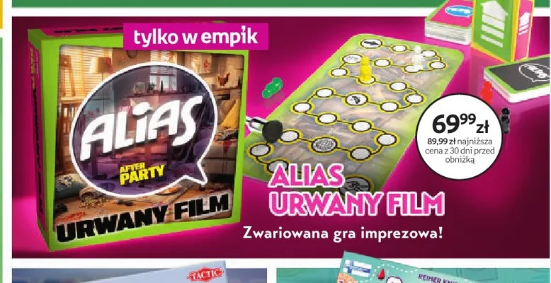 Gra planszowa Alias Urwany Film Tactic promocja w Empik