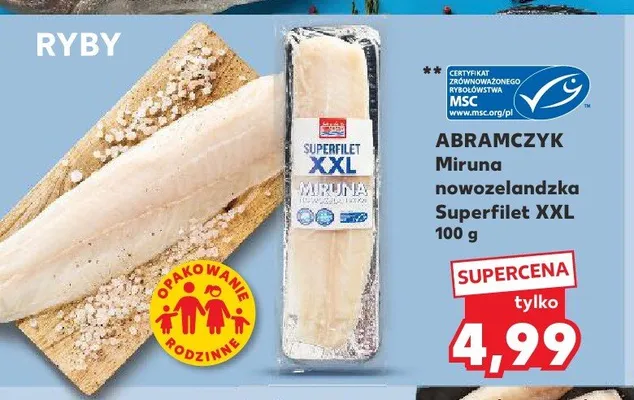 Miruna nowozelandzka Superfilet XXL ABRAMCZYK promocja w Kaufland