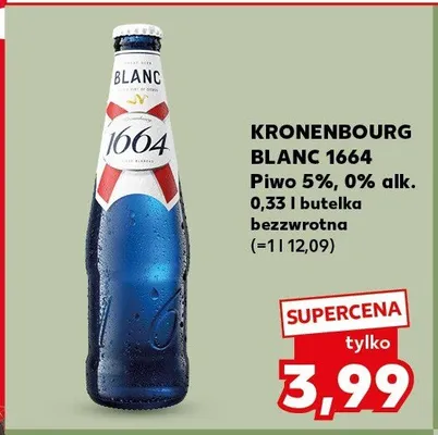 Piwo bezalkoholowe Kronenbourg Blanc 1664 promocja w Kaufland