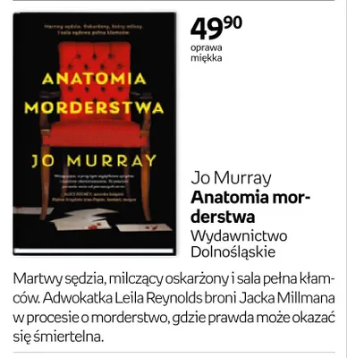 Książka Jo Murray Anatomia morderstwa Wydawnictwo Dolnośląskie promocja w Empik