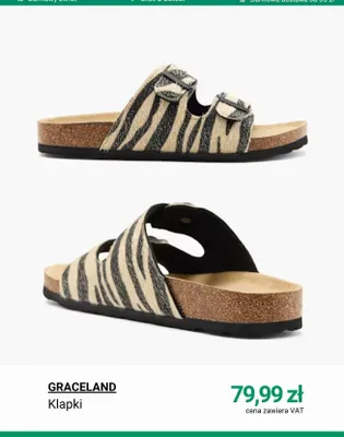 Klapki GRACELAND promocja w Deichmann
