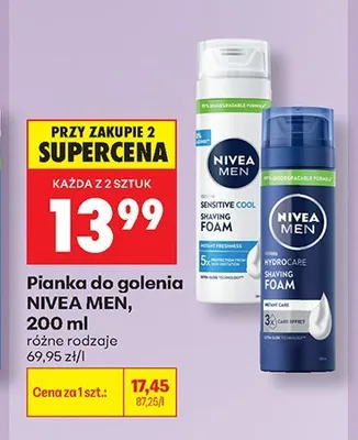 Pianka do golenia Nivea Men promocja w Biedronka
