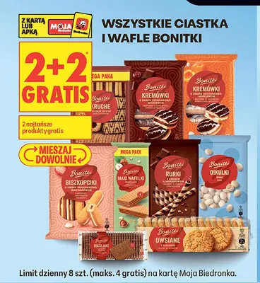 Kremówki o smaku czekoladowo-wiśniowym Bonitki promocja w Biedronka