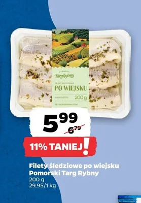 Filety śledziowe po wiejsku Pomorski Targ Rybny promocja w Netto
