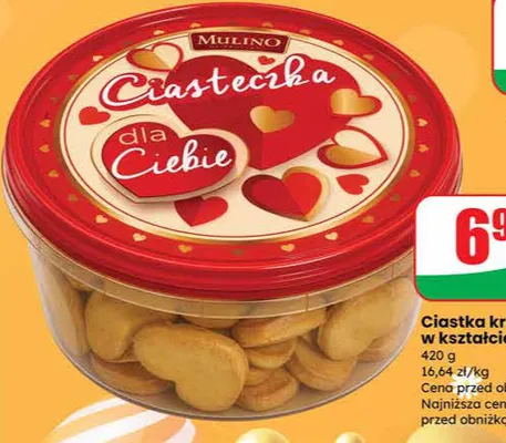 Ciastka kruche w kształcie serc promocja w Dino