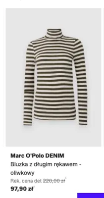 Bluzka z długim rękawem Marc O'Polo DENIM oliwkowy promocja w Lounge by Zalando