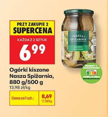 Ogórki kiszone Nasza Spiżarnia promocja w Biedronka