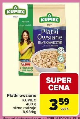 Płatki owsiane błyskawiczne promocja w Carrefour