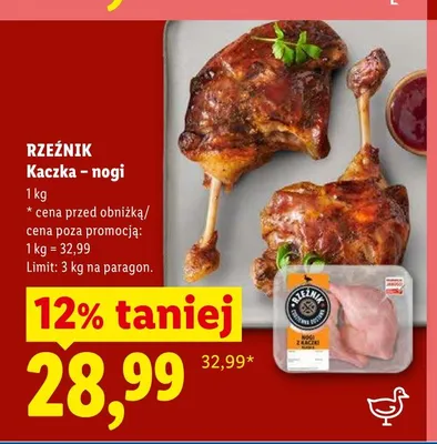 Kaczka nogi Rzeźnik promocja w Lidl