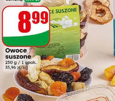 Owoce suszone promocja w Dino