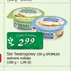 Ser twarogowy Spomlek promocja w CEZAR Delikatesy