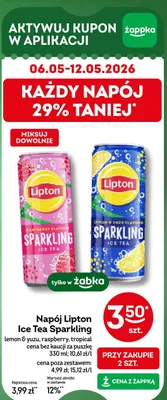 Napój Lipton Ice Tea Sparkling raspberry promocja w Żabka