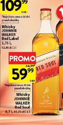 Whisky Johnnie Walker Red Soul promocja w Intermarche