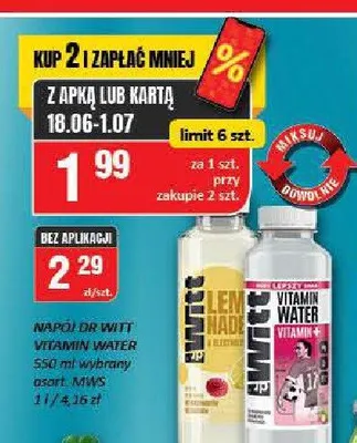 Napój Dr Witt Vitamin Water promocja w Chorten