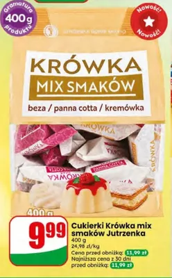 Cukierki Krówka mix smaków Jutrzenka promocja w Dino