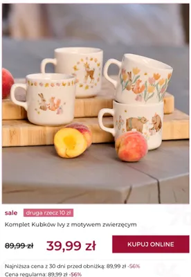 Komplet kubków Ivy z motywem zwierzęcym home&you promocja w home&you