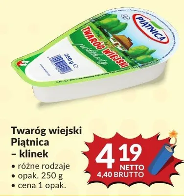 Twaróg wiejski Piątnica - klinek promocja w Makro