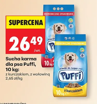 Karma sucha dla psa z kurczakiem, z wołowiną promocja w Biedronka