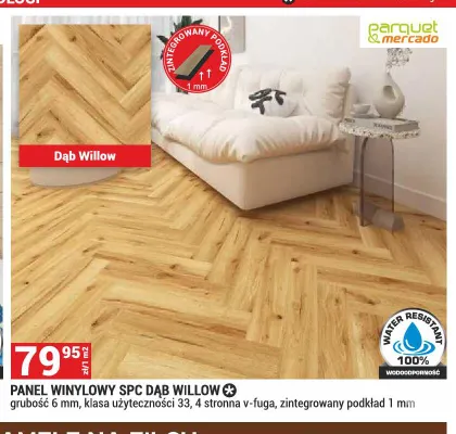 Panel winylowy Spc Dąb Willow promocja w Merkury Market
