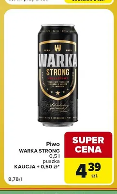 Piwo Warka Strong promocja w Carrefour Express