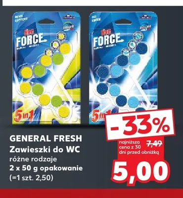 Zawieszki do WC General Fresh 2-pak promocja w Kaufland