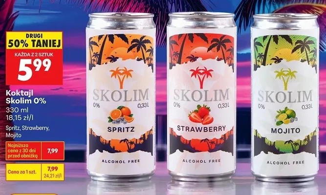 Koktajl bezalkoholowy Skolim 0% Spritz promocja w Biedronka