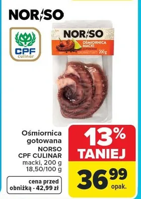 Ośmiornica gotowana mącki promocja w Carrefour