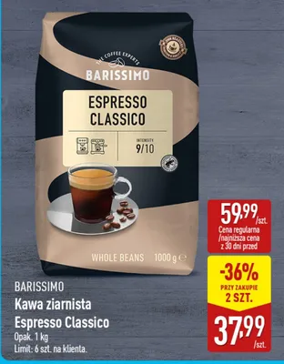 Kawa ziarnista Espresso Classico promocja w Aldi
