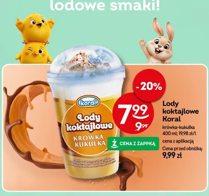Lody koktajlowe krówka-kukułka promocja w Żabka