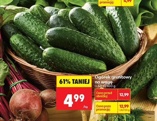 Ogórek gruntowy promocja w Biedronka