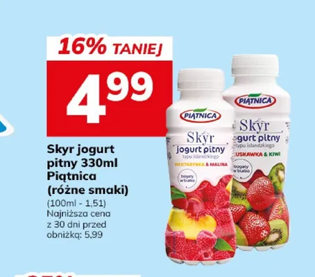 Skyr jogurt pitny Piątnica promocja w Hitpol