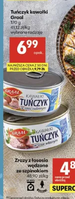 Tuńczyk kawałki w oleju roślinnym Graal promocja w Delikatesy Centrum