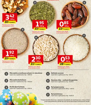 Mieszanka orzechowa solona lub niesolona promocja w Auchan