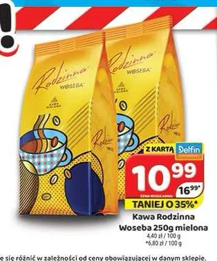 Kawa mielona Woseba Rodzinna promocja w Delfin