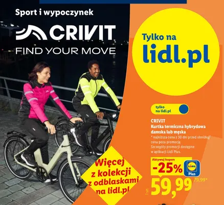 Kurtka termiczna hybrydowa damska Crivit promocja w Lidl