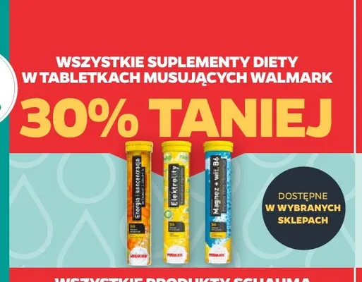 Suplement diety w tabletkach musujących Elektrolity Walmark promocja w Netto