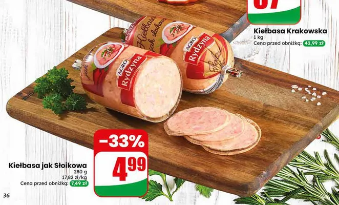 Kiełbasa jak słoikowa 280g promocja w Dino
