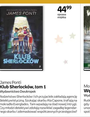 Książka Klub Sherlocków, tom 1 James Ponti Wydawnictwo Dwukropek oprawa miękka promocja w Dzień Dziecka